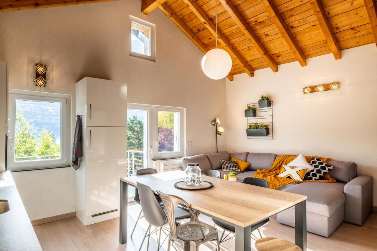 O Rendez Vous Maison Mitoyenne Piscine Chauffee Mars-Octobre Grimisuat Exterior foto