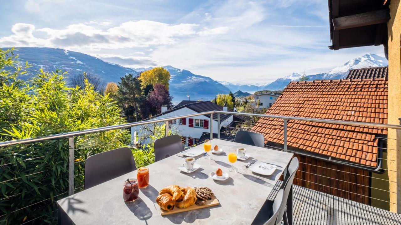 O Rendez Vous Maison Mitoyenne Piscine Chauffee Mars-Octobre Grimisuat Exterior foto